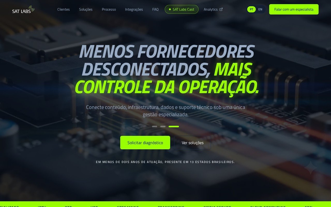 Prévia do site — SAT Labs